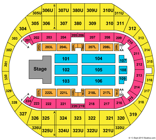 Von Braun Center Arena Seating Chart